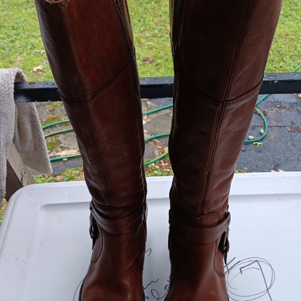 Clarks Rich Brown Over the Knee Boots